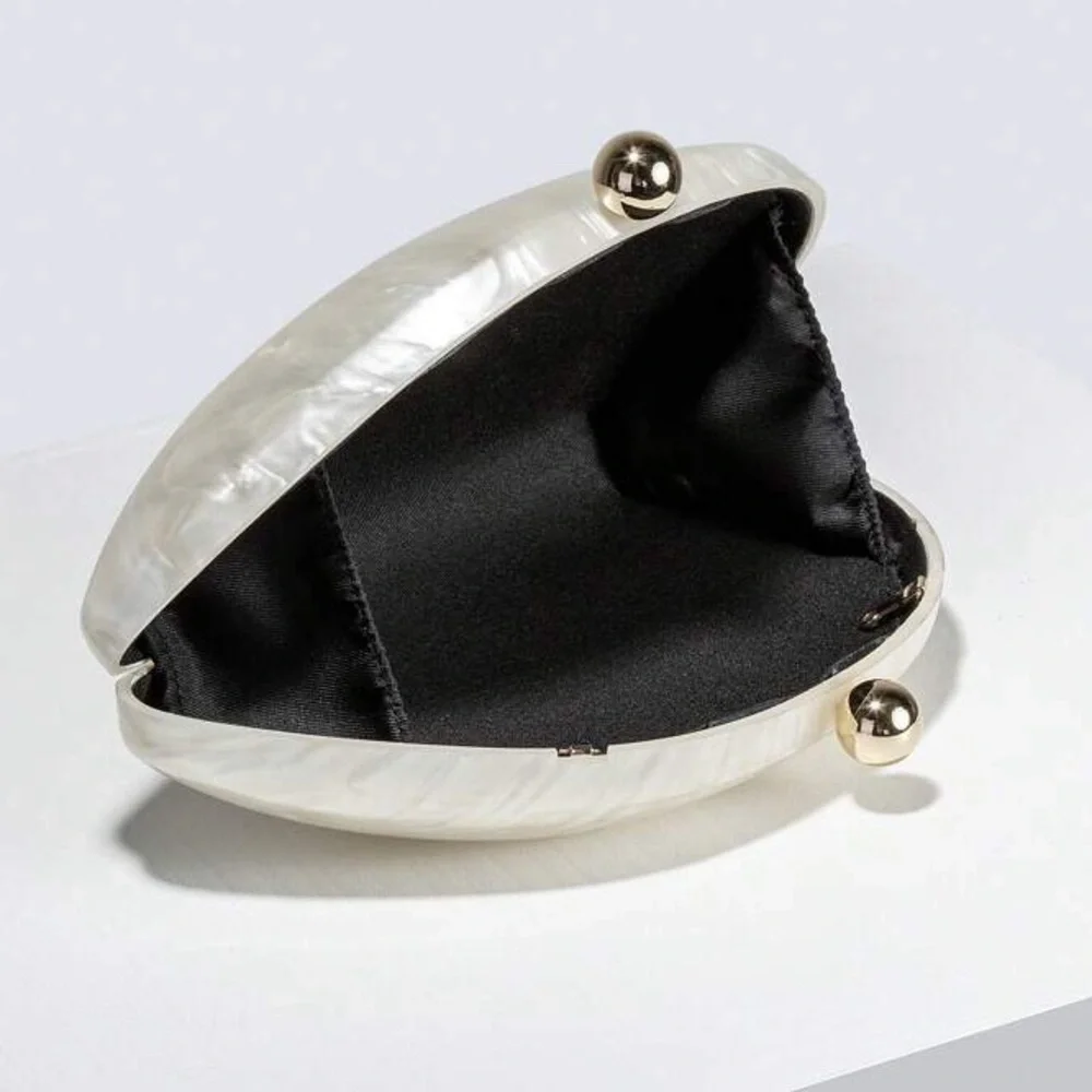 Pearlescent Shell Clutch